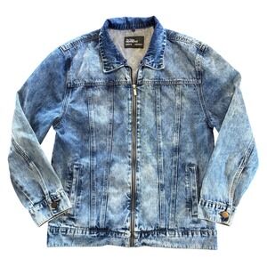 The Tubbo Moment 'By The Sea' Graphic Back‎ Denim Jacket Size Medium